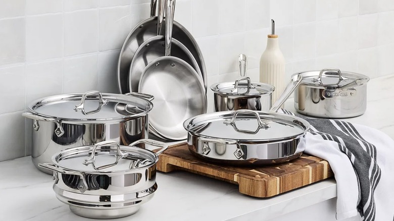 All-Clad D3 13-piece stainless steel cookware set