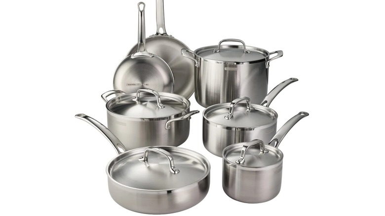 Tramontina 12-piece stainless steel cookware set