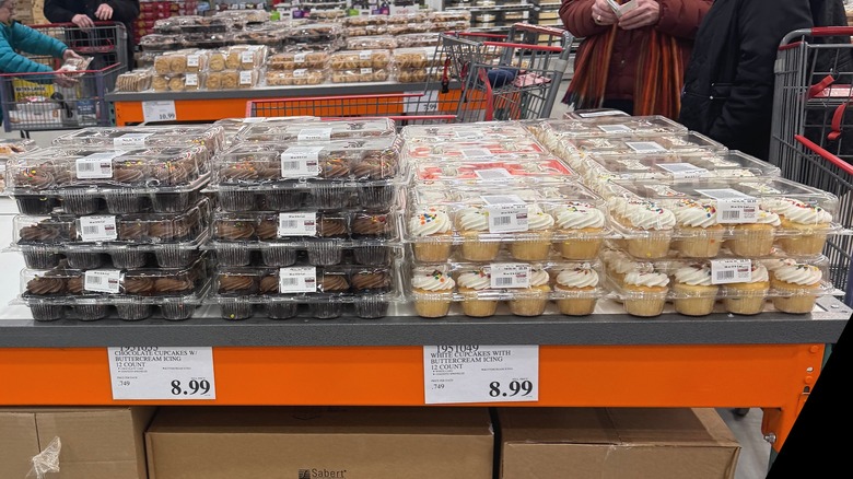 Bakery cupcakes with buttercream icing from Costco