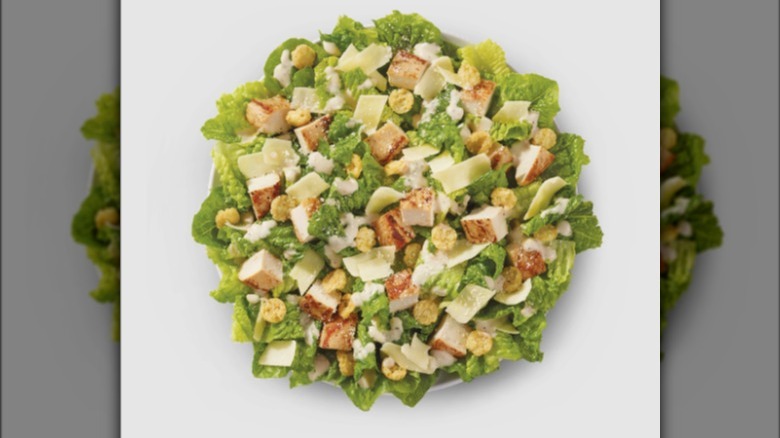 Wendy's parmesan caesar salad without dressing