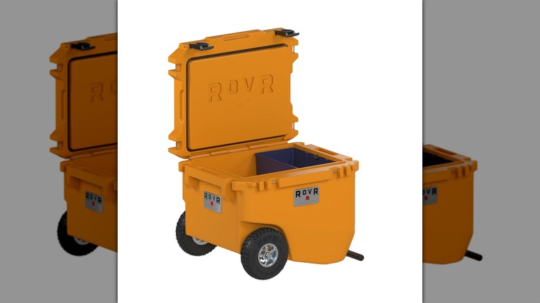 RovR RollR wheeled hard cooler with tow handle