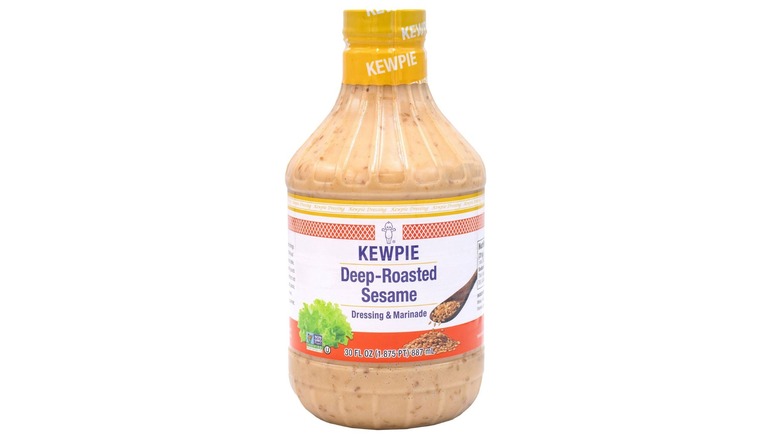 Bottle of Kewpie Deep-Roasted Sesame Dressing and Marinade