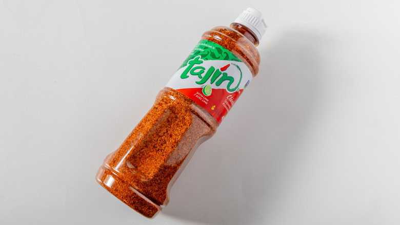 A bottle of Tajín seasoning