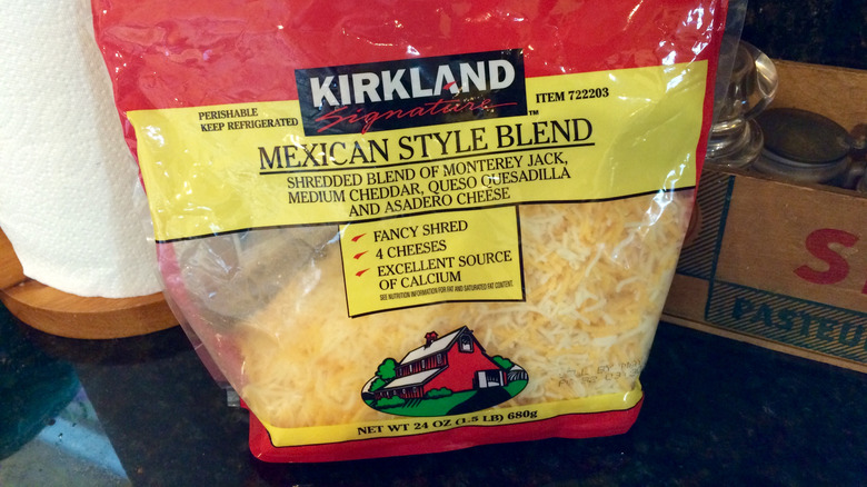 Bag of shredded cheese