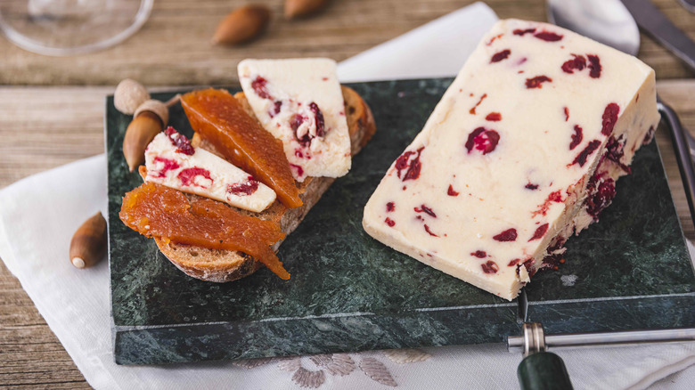 Stilton with cranberries