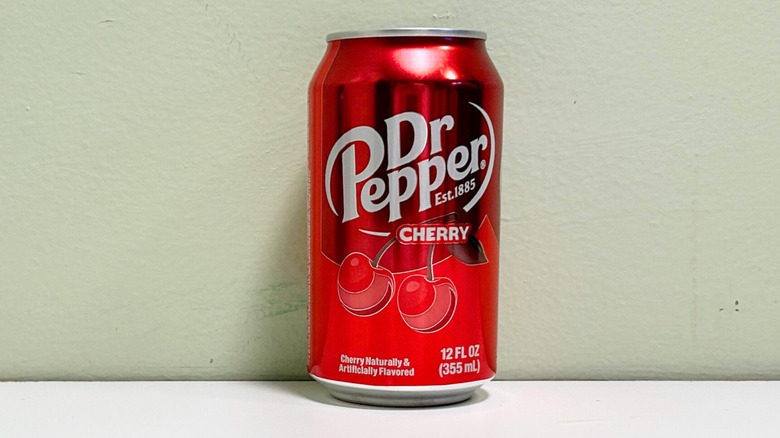 A can of Dr. Pepper Cherry Soda