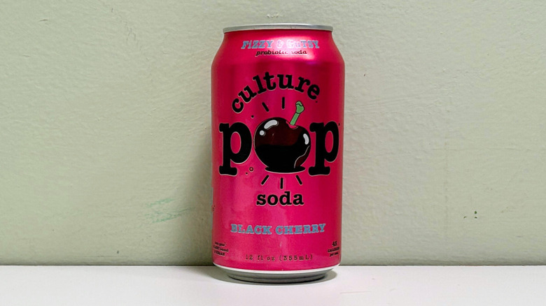A can of Culture Pop Black Cherry Probiotic Soda