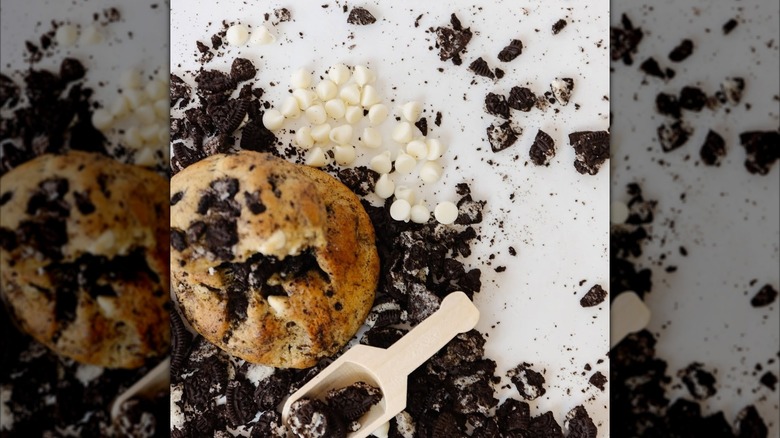 cookie from Chip Cookies with chocolate shavings and white chocolate chips