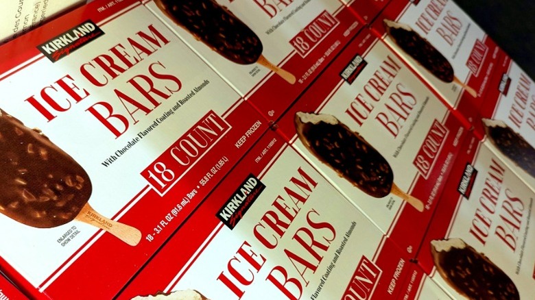 Costco Kirkland Ice Cream Bars in packaging