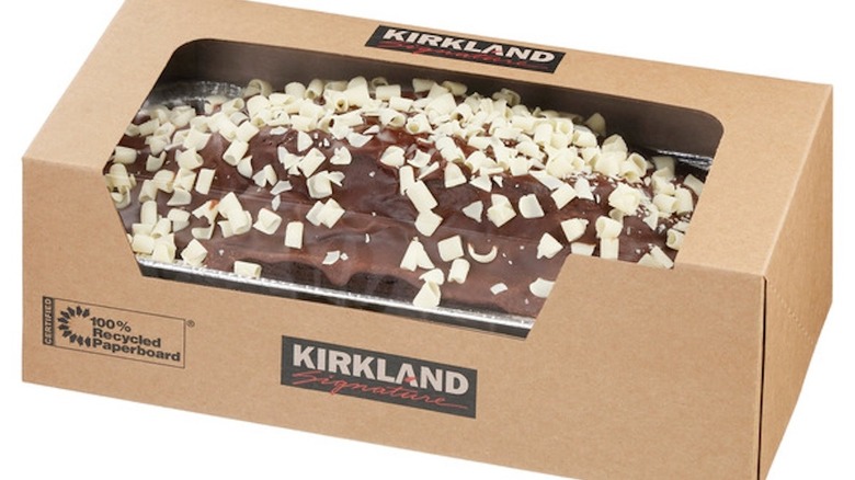 Costco Kirkland Triple Chocolate Loaf Cake in a box