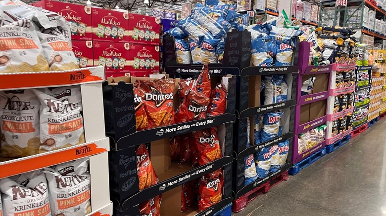 Snack aisle at Costco