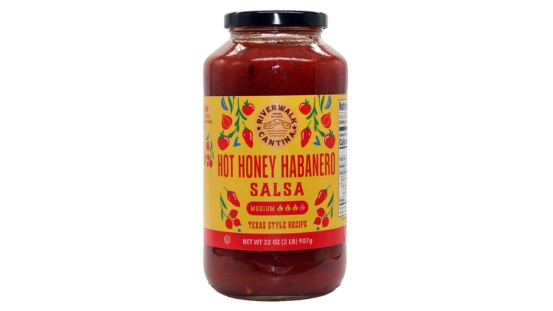 Jar of Riverwalk Cantina Hot Honey Habanero Salsa