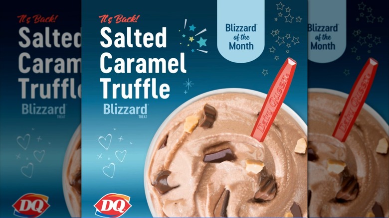Salted caramel truffle blizzard advertisement