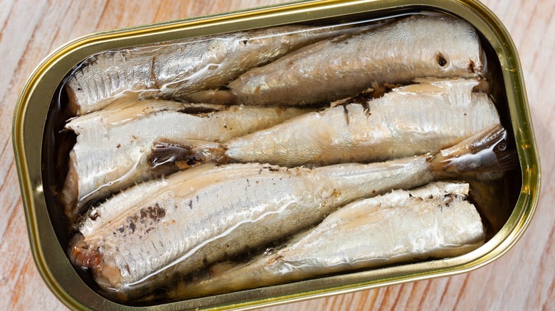 Open can of sardines