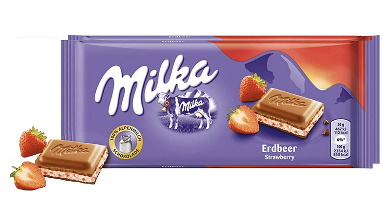 Milka Strawberry Chocolate Bar