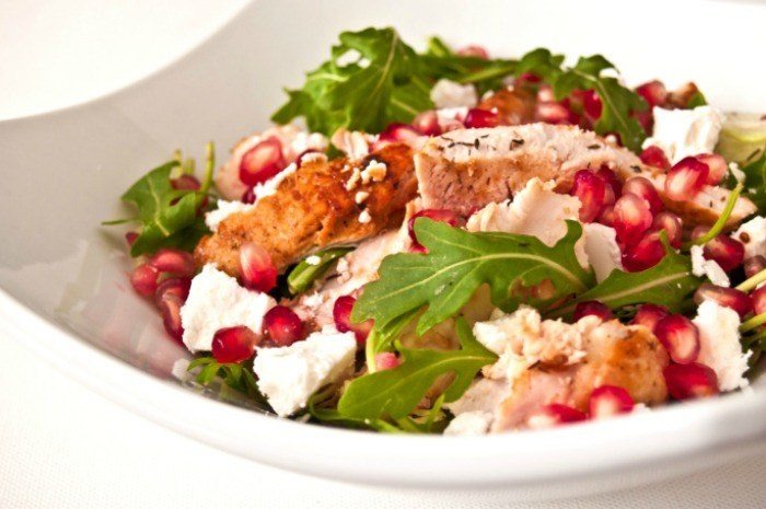 Chicken Salad with Feta and Pomegranate
