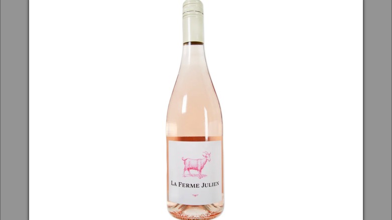 La Ferme Julien Rosé bottle with white background
