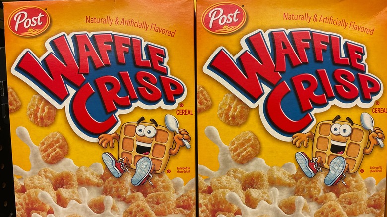 Post Waffle Crisp cereal box