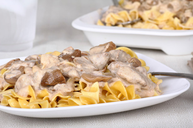 Turkey Stroganoff with Mushrooms and Cranberries Recipe