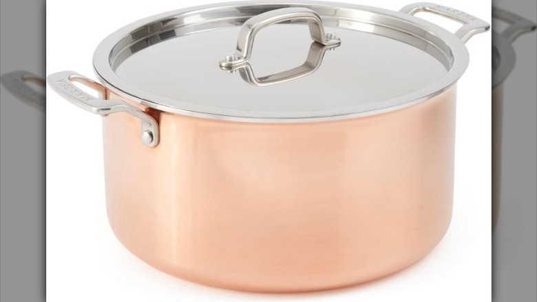 8-quart stock pot on white background