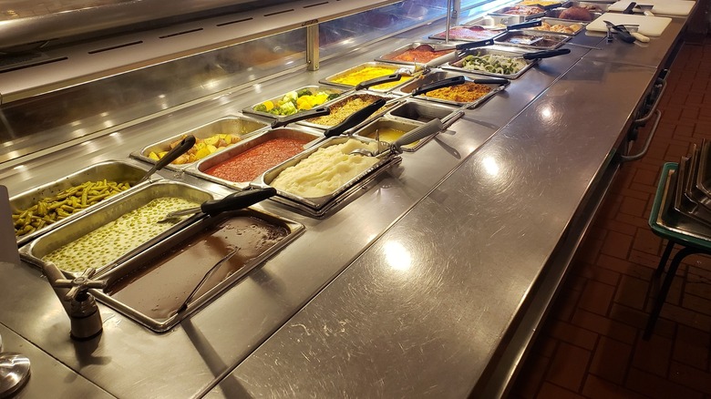 Cafeteria offerings at Mehlman's Cafeteria