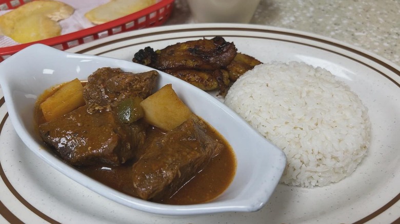 Beef and potatoes at Morro Castle Cafeteria