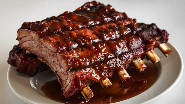 Barbecued spare ribs