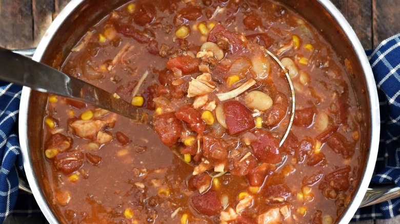 Overhead shot of Alabama chicken stew