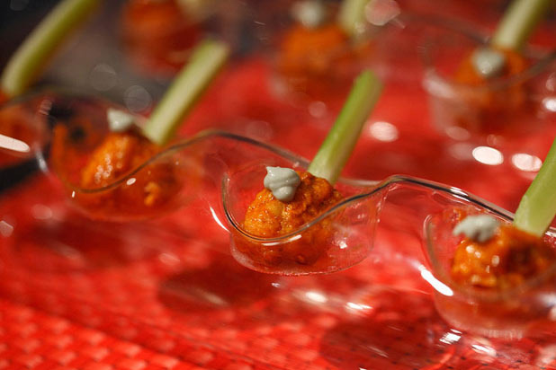 Deconstructed Buffalo Chicken Wings with Roquefort Dip