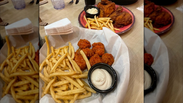 Chicken and fries from Pollo Campero