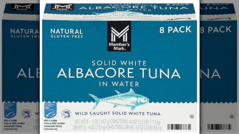 Member's Mark albacore tuna pack on white background