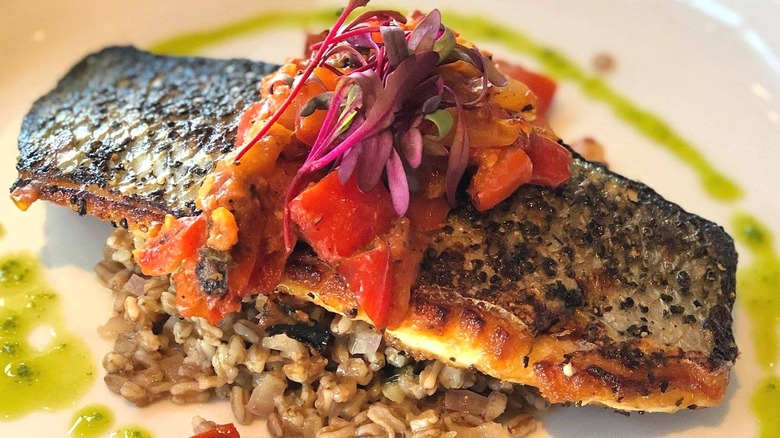 Fish dish from Fleming's Prime Steakhouse & Wine Bar