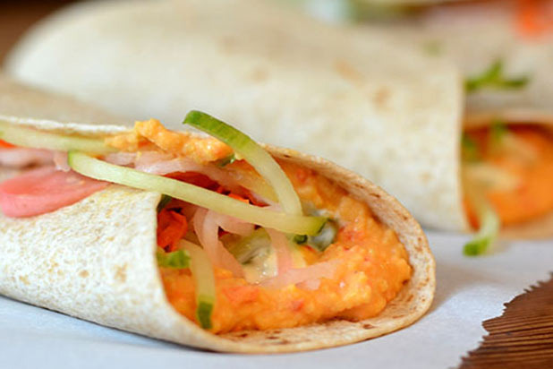 Red Pepper Hummus Roll-up Recipe