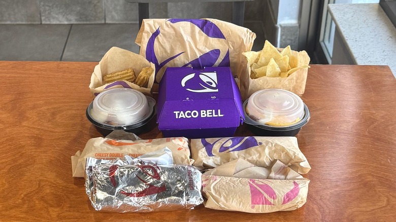 Packaged items from Taco Bell's Luxe Value Menu