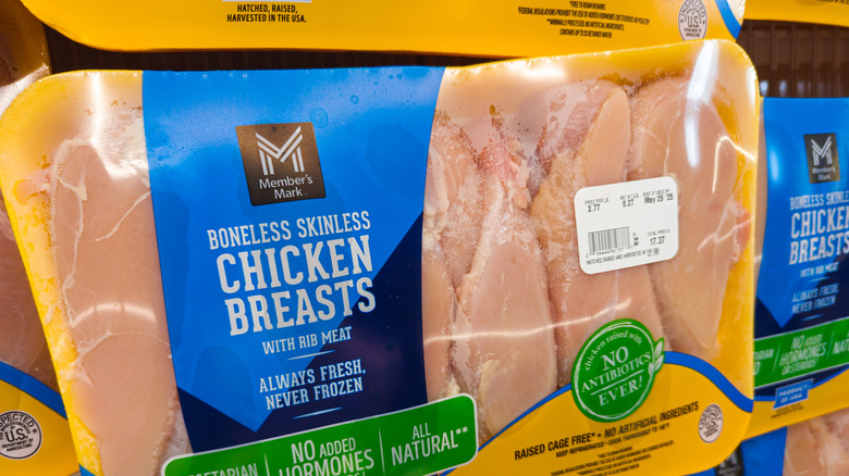 Close up of Member's Mark Boneless Skinless Chicken Breasts