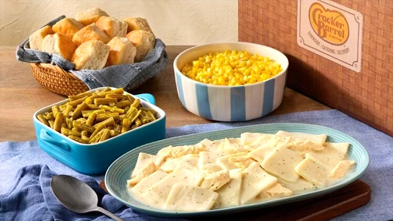 Cracker Barrel chicken and dumplings meal