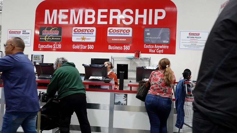 A Costco membership counter