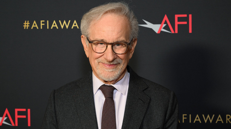 Close up of Stephen Steven Spielberg smiling