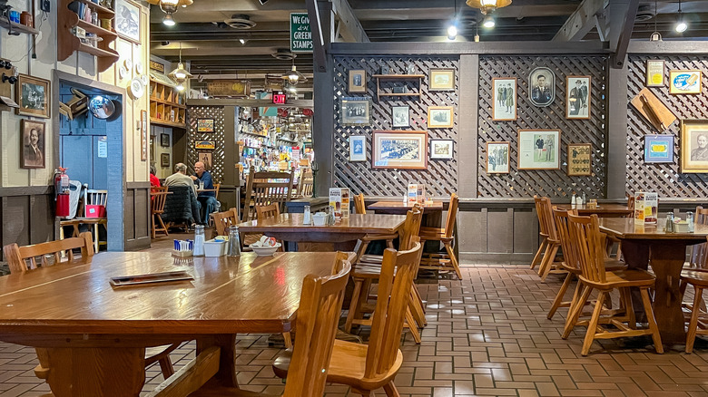 interior of a cracker barrel restaurant