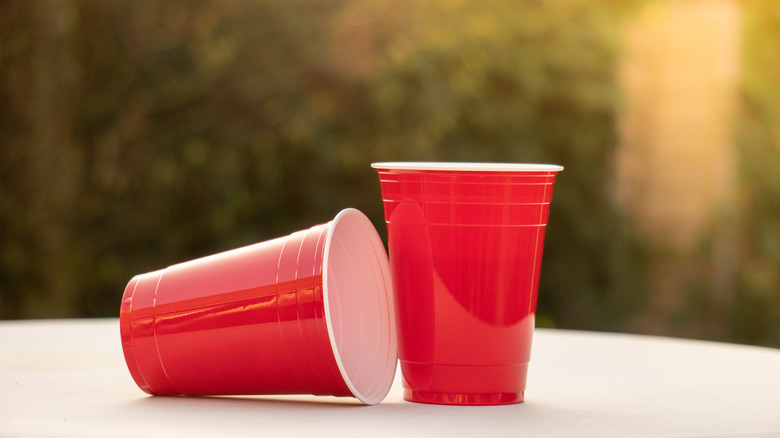 two red Solo cups
