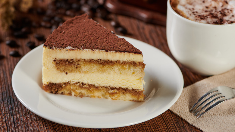 A portion of tiramisu
