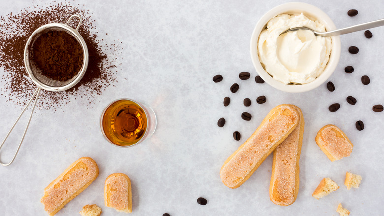 Tiramisu ingredients