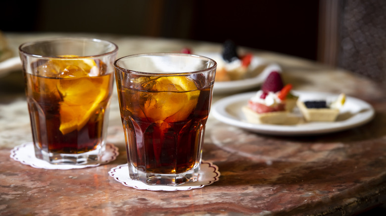 Two glasses of vermouth