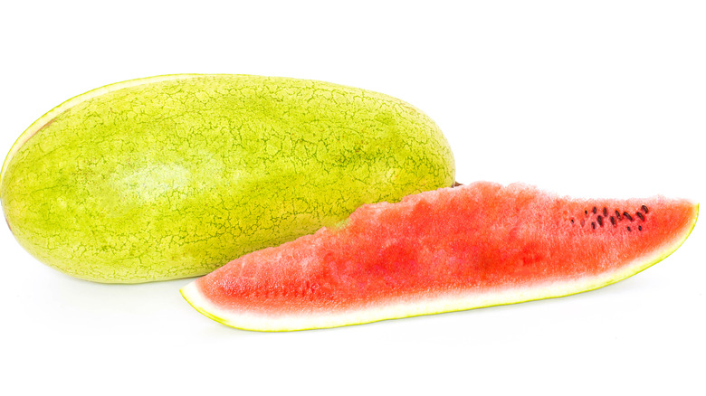 sliced oblong watermelon