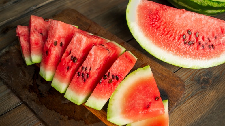 cut seeded watermelon