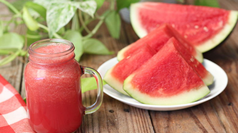 sliced seedless watermelon