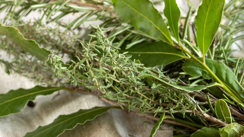 Components of a bouquet garni