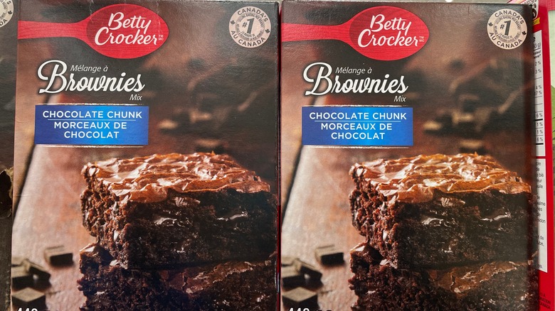 Boxes of brownie mix