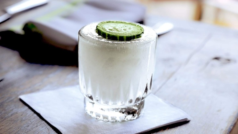 frozen gin and tonic glass