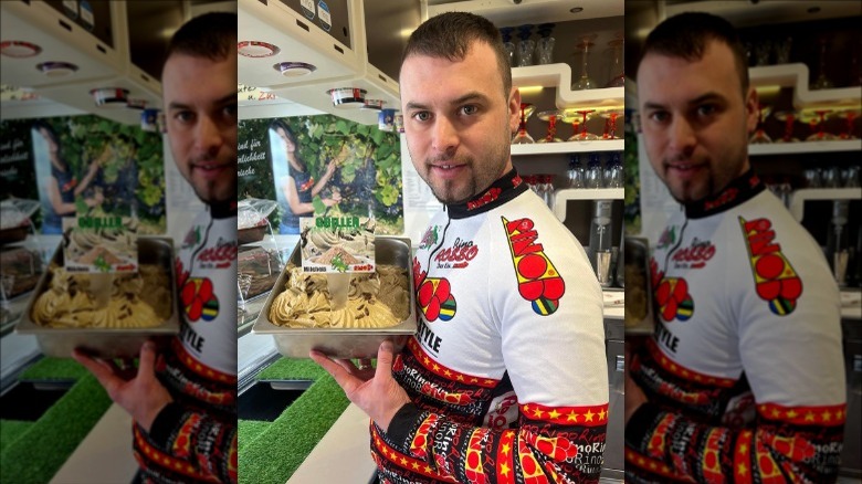 Micolino with cricket ice cream 